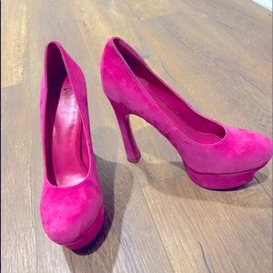 Kelsi Dagger Pink Suede Heels (9 1/2)